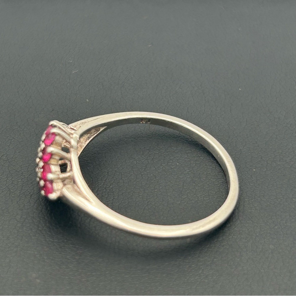 RJ Graziano Sterling Silver and Magenta Gemstone Ring - Picture 6 of 8